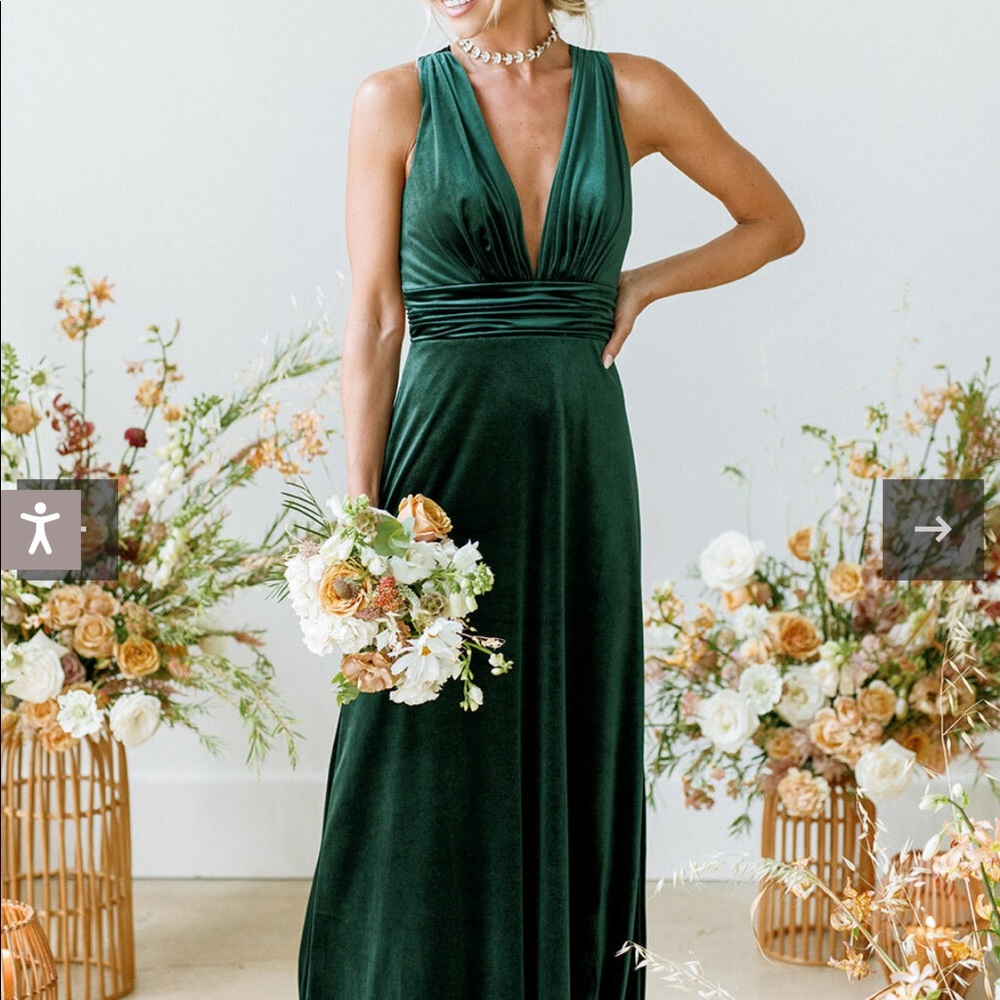 Revelry Dylan Velvet Dress Terracotta- NEW